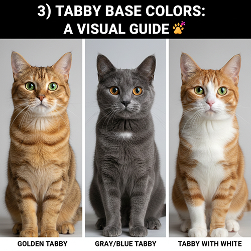 Các tông màu nền phổ biến của mèo mướp gồm mướp vàng, mướp xám và mướp phối trắng