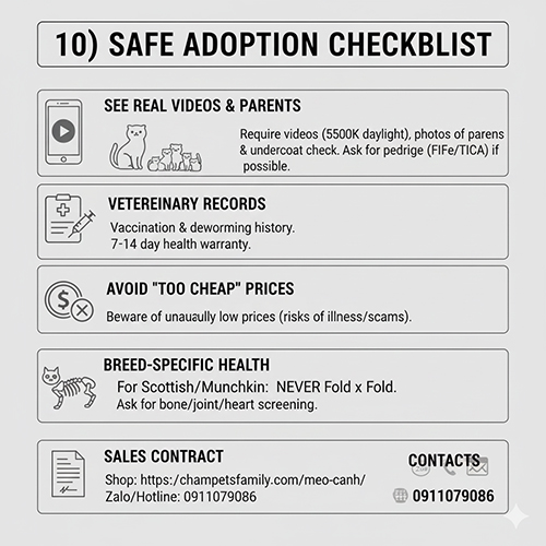 Quy trình mua hoặc nhận nuôi mèo silver tabby an toàn với kiểm tra video thật, hồ sơ thú y và hợp đồng rõ ràng