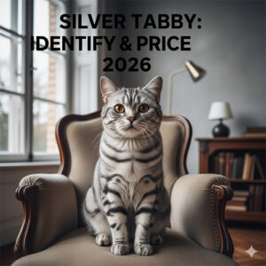 Mèo Silver Tabby với họa tiết vằn bạc rõ nét, hướng dẫn nhận biết, phân loại EMS ns22–ns25 và tham khảo giá năm 2026