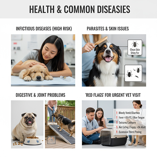 Sức khỏe và bệnh thường gặp ở chó – dấu hiệu cảnh báo, phòng ngừa và khi nào cần đi thú y