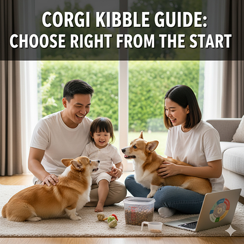Gia đình cho chó Corgi ăn thức ăn hạt, hướng dẫn chọn hạt phù hợp từ đầu