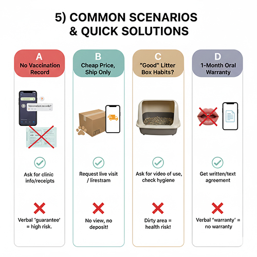 Các tình huống thường gặp khi mua mèo con giá rẻ và cách xử lý an toàn