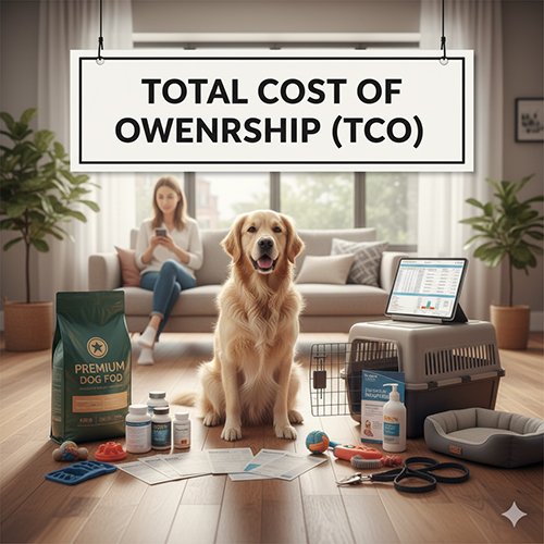 Tổng chi phí nuôi chó (TCO) – bao gồm thức ăn, grooming, y tế, dịch vụ và phụ kiện