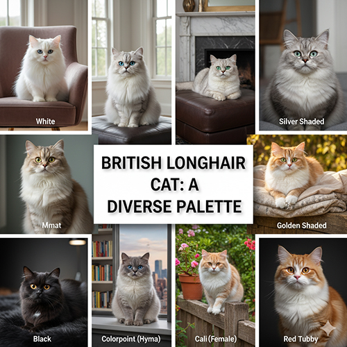 Tổng hợp các màu lông mèo Anh lông dài – từ trắng, xám, đen đến silver, golden, lilac, hyma, calico và red tabby