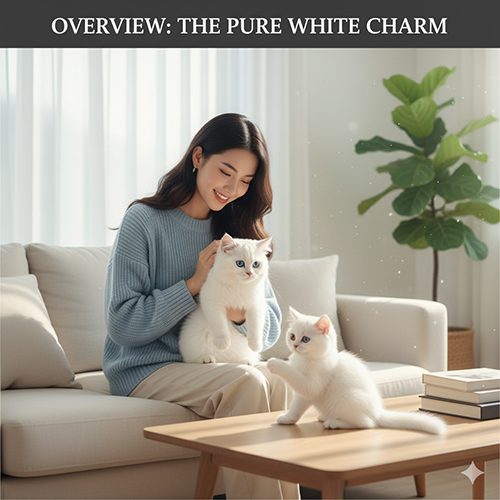 Tổng quan mèo Anh lông dài trắng – bộ lông trắng muốt, mắt xanh hoặc vàng, vẻ đẹp thanh lịch và dễ nuôi