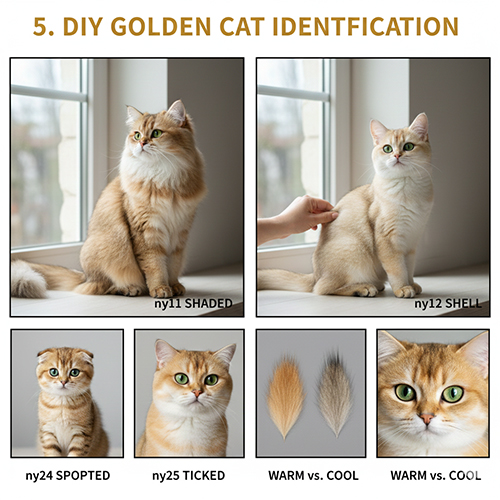 Hướng dẫn tự nhận diện mèo Golden tại nhà qua vạch lông và hoa văn