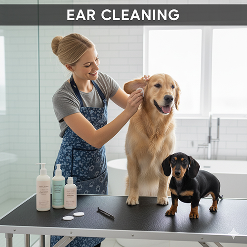 Vệ sinh tai cho chó đúng cách tại nhà