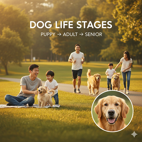 Các giai đoạn phát triển của chó – từ chó con đến trưởng thành và chó già