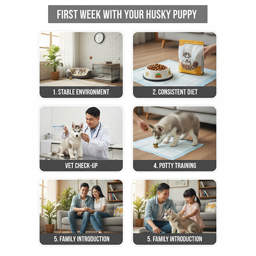 anh-huong-dan-5-viec-can-lam-trong-tuan-dau-khi-don-cho-husky-con-ve-nha-on-dinh-noi-o-an-uong-tiem-phong-ve-sinh