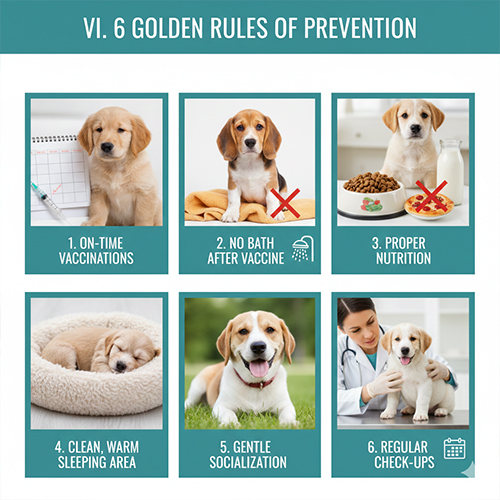 6 nguyên tắc vàng giúp phòng bệnh cho chó con khỏe mạnh