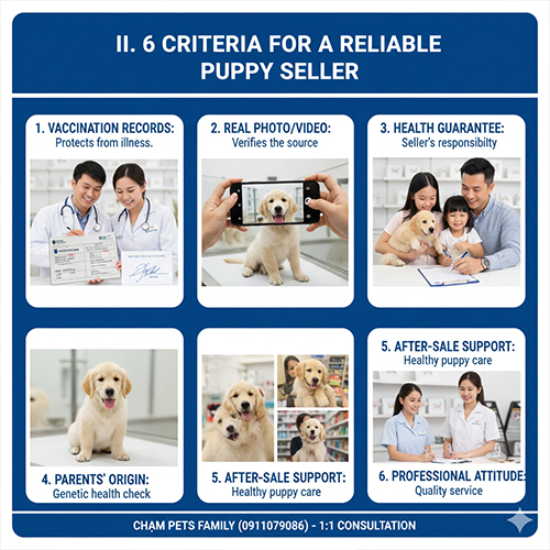 Sáu tiêu chí nhận biết nơi mua chó con uy tín và đáng tin cậy
