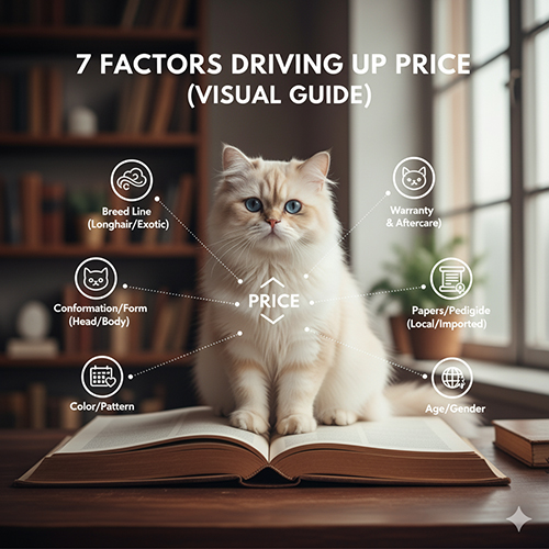 7 yếu tố khiến giá mèo Ba Tư tăng – dòng, form, màu, giấy tờ, nguồn, tuổi giới và hậu mãi