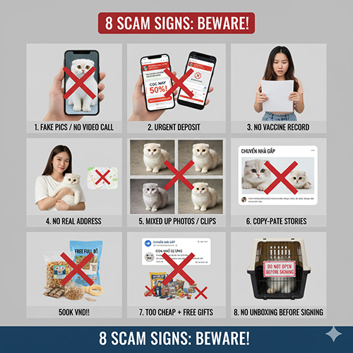 8 dấu hiệu nhận biết tin rao mèo tai cụp giá rẻ lừa đảo – tránh mất tiền cọc và rủi ro khi mua online