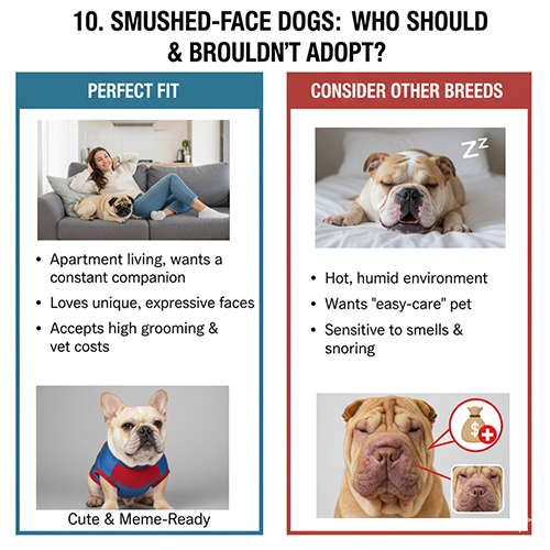 Ai phù hợp và không phù hợp nuôi chó mặt xệ trong gia đình