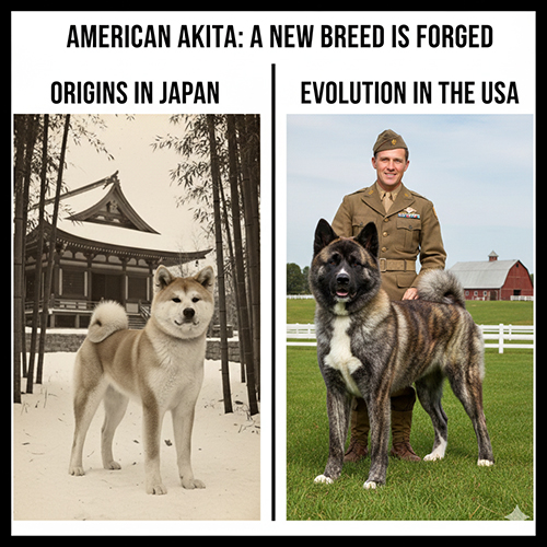 So sánh Akita Nhật và Akita Mỹ qua hai hình ảnh nguồn gốc và quá trình phát triển