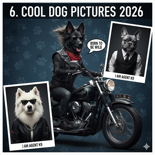 anh cho ngau deo kinh den phong cach cool