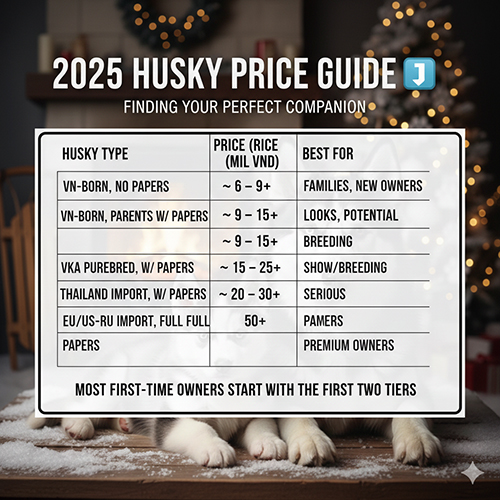 bang gia tham khao cho husky theo nguon goc va giay to