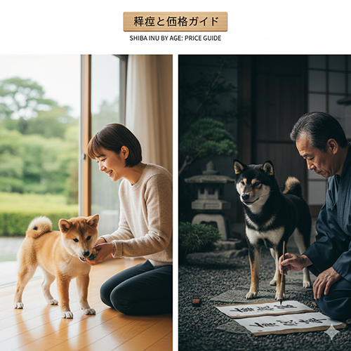 bang gia cho shiba inu theo do tuoi voi hinh shiba con va shiba truong thanh