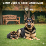 Chó Becgie Đức và chó con minh họa các bệnh thường gặp như tiêu chảy, hạ bàn, tai cụp