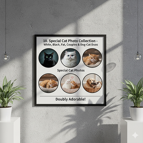 bộ ảnh mèo đặc biệt gồm mèo trắng mèo đen mèo béo mèo cặp đôi và chó mèo