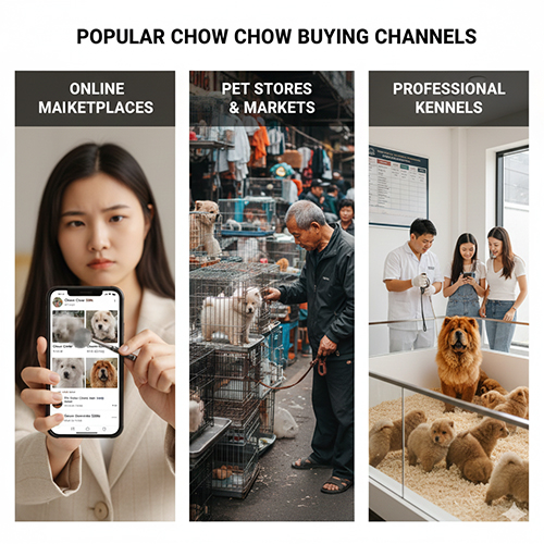 Các kênh mua bán chó Chow Chow phổ biến hiện nay