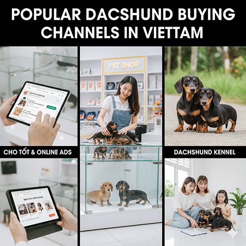 Các kênh mua bán chó Lạp xưởng phổ biến tại Việt Nam – online, shop thú cưng, trại giống