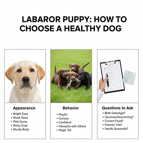 Cách chọn chó Labrador con khỏe mạnh dựa vào ngoại hình, hành vi và thông tin từ người bán