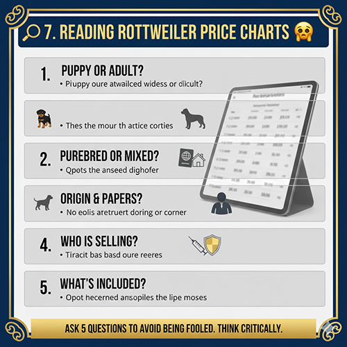 Cách đọc bảng giá chó Rottweiler với 5 câu hỏi quan trọng
