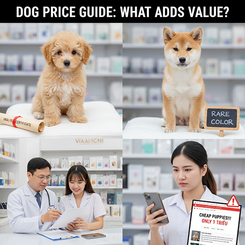 Cách đọc giá chó cảnh theo nguồn bán giấy tờ và giá trị gia tăng