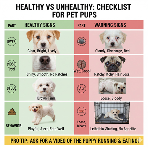 cách kiểm tra chó cảnh giá rẻ khỏe mạnh qua mắt mũi lông phân hành vi