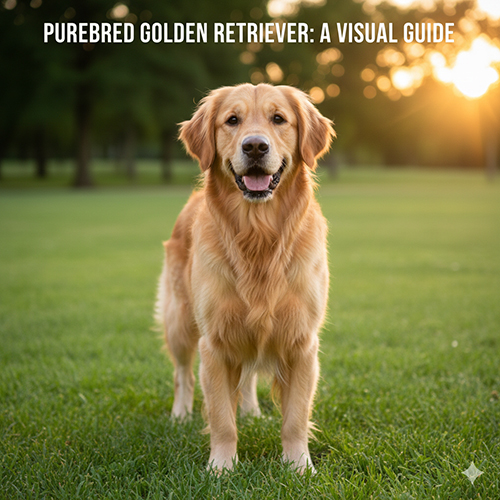 Chó Golden thuần chủng nhìn chính diện trong studio, dùng để minh họa cách nhận diện Golden thuần bằng mắt thường