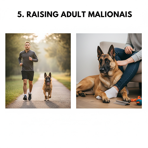 Hướng dẫn nuôi chó Béc Bỉ Malinois trưởng thành với lịch vận động và chăm sóc lông da