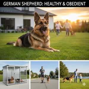 Chó Becgie Đức khỏe mạnh nằm trên thảm cỏ trong môi trường sống gia đình, vận động và huấn luyện đúng cách