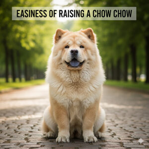 Cách nuôi chó Chow Chow có dễ nuôi không, chó chow chow trưởng thành ngồi ngoài trời