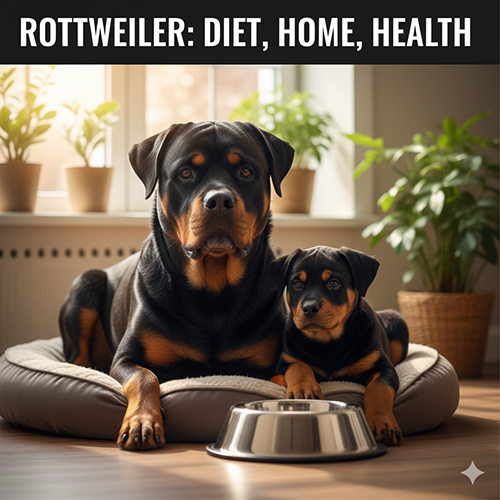 cách nuôi chó rottweiler đúng cách với chế độ ăn, môi trường sống và chăm sóc sức khỏe