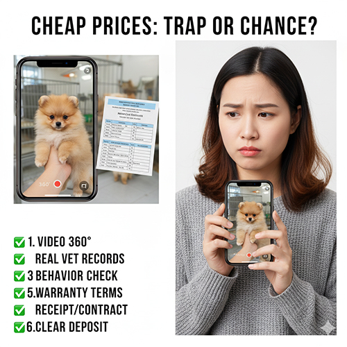 Cảnh báo bẫy giá rẻ khi mua chó cảnh và cách kiểm tra an toàn