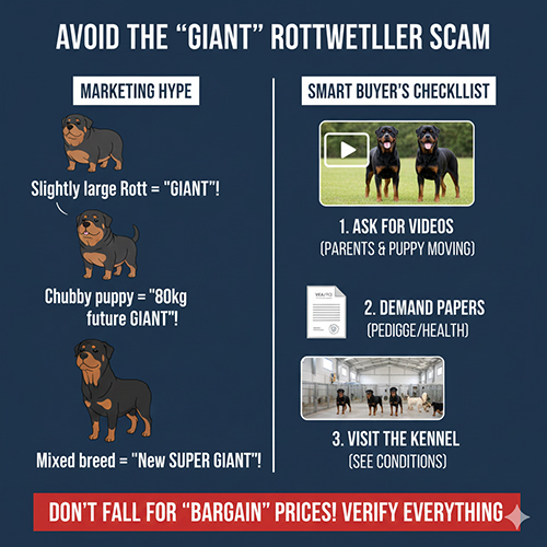Cảnh báo chiêu marketing gắn mác chó Rottweiler dòng đại để nâng giá bán