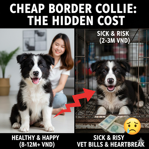Cảnh báo Border Collie giá rẻ: rủi ro sức khỏe, nguồn gốc và chi phí thú y tiềm ẩn