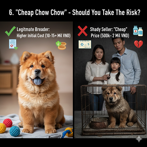 Cảnh báo rủi ro khi mua chó Chow Chow giá rẻ