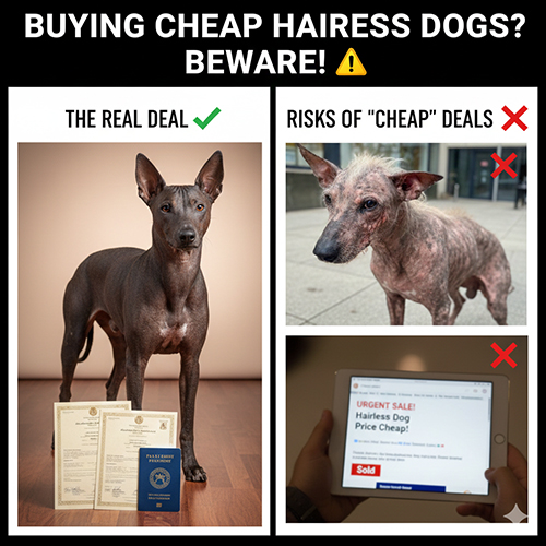 Cảnh báo rủi ro khi mua chó không lông giá rẻ trên chợ online