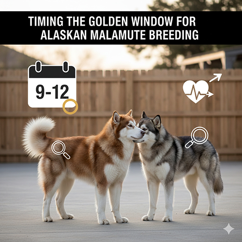 Cách canh thời điểm vàng trong kỳ động dục để phối giống chó Alaska Malamute hiệu quả