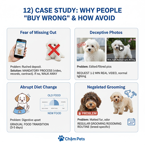 Các tình huống thực tế khiến người mua nhầm chó cảnh và cách phòng tránh hiệu quả