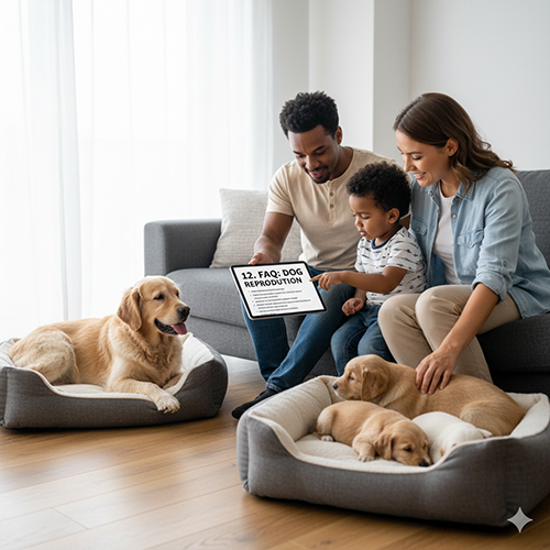 Câu hỏi thường gặp về sinh sản ở chó cho gia đình nuôi chó mẹ và chó con