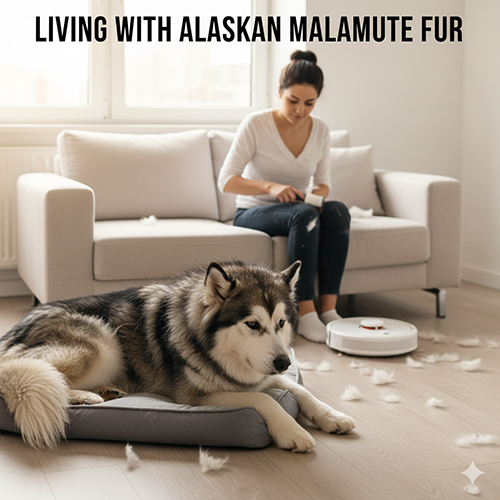 Chăm sóc lông chó Alaska trong nhà phố và chung cư để hạn chế lông bay khắp nhà