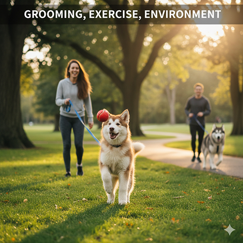Chăm sóc chó Alaska – lông, vận động và môi trường sống