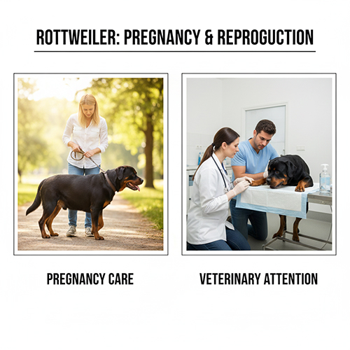 chăm sóc chó rottweiler mang thai và sinh sản với theo dõi sức khỏe thú y