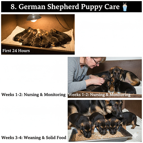 Chăm sóc đàn cún Becgie con từ 24 giờ đầu đến tập ăn dặm