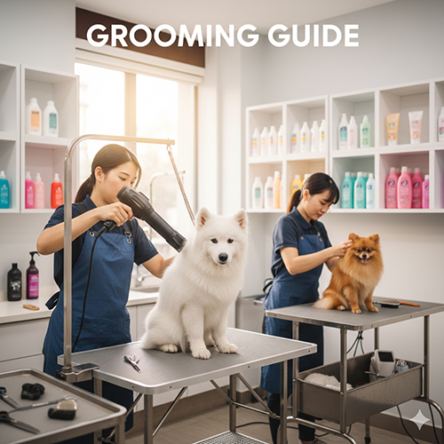 Grooming và chăm sóc lông cho chó cảnh lông xù tại salon