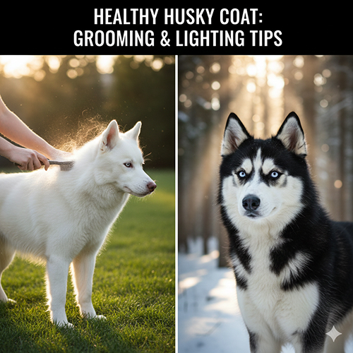Chăm sóc và grooming giúp màu lông chó Husky luôn đẹp và lên hình ăn ảnh