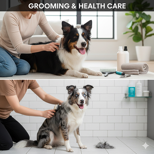 chăm sóc lông và vệ sinh cho chó border collie lông ngắn và lông dài tại nhà